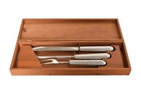Peerless Cutlery Co. Hand Hammered Carving Set