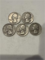 Silver Quarters:  1944,(2)1950,1953,1954