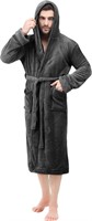 NY Threads Men's Plush Fleece Robe