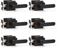 KNOBWELL 6-Pack Matte Door Levers