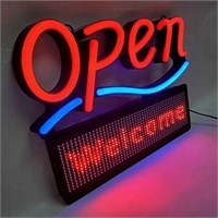 MaxLit 21'' x 16'' Open Business Sign with Program