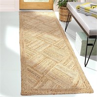 W562  Vintage Collection 100% Jute Area Rug 2.6'x8
