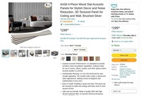 W575  Art3d Wood Slat Acoustic Panels, 94.5 * 7.9
