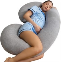 C-Shape Pregnancy Pillow  Jersey Grey