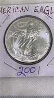 2001 American Eagle 1 oz .999 fine silver