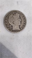 1902 Barber half dollar