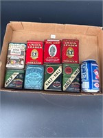 LOT OF 8 NICE OLDER TOBACCO TINS CANS