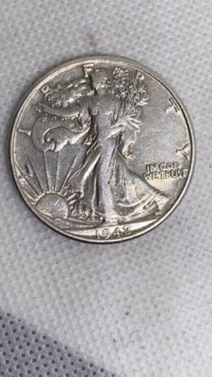 1942 Walking Liberty half dollar