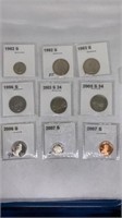Group of (9) assorted year US coin PROOFS
