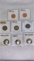 Group of (8) assorted year US coin PROOFS