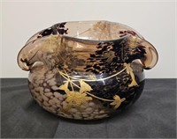 Ernest Leveille Art Nouveau Glass Vase