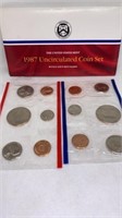 1987 P/D US Mint Uncirculated Coins Set