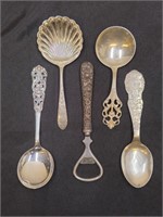 Assembled Sterling & 800 Silver Spoons Plus