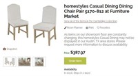 B2356 homestyles Casual Dining Chair Pair