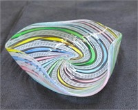 Murano Swirled Art Glass Candy Dish