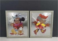 Vintage Framed Walt Disney Foil Art