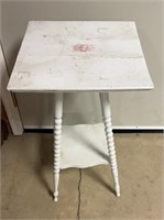 White Painted Side Table Plant Stand