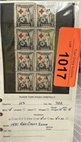 #702 1931 RED CROSS STAMPS LOT OF 8