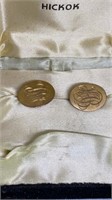 Set of gold cuff links stamped 10k, 5.4 g