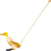 Wooden Push Toy Duck (yellow)