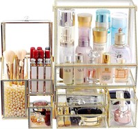 Large Glass Makeup Organizer (11.5x8.5x5.5in)