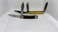 (2) older folding knives USA, handmade USA