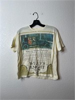 Vintage 60s/70s Printed Poly Shirt Willys Knight