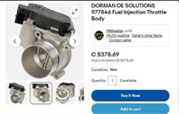 Sm3677 DORMAN OE SOLUTIONS Fuel Injection Throttle