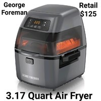 NEW George Foreman 3.17 Qty Air Fryer Retail $125