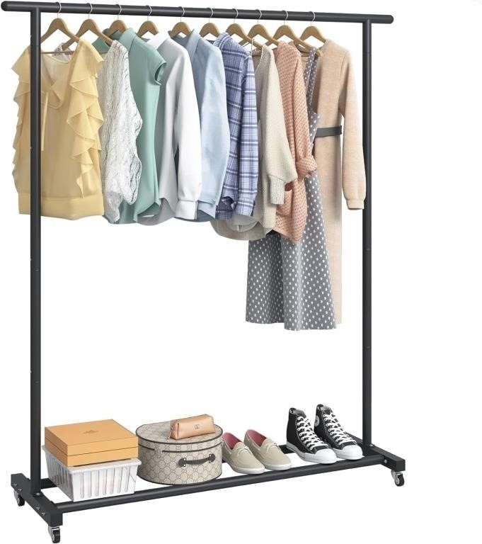 Buzowruil Clothing Rack  Rolling  Black