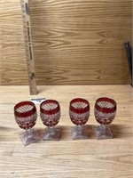 Four West moreLand ruby flash goblets