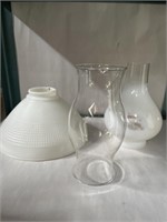 Group of oil lamp glass covers