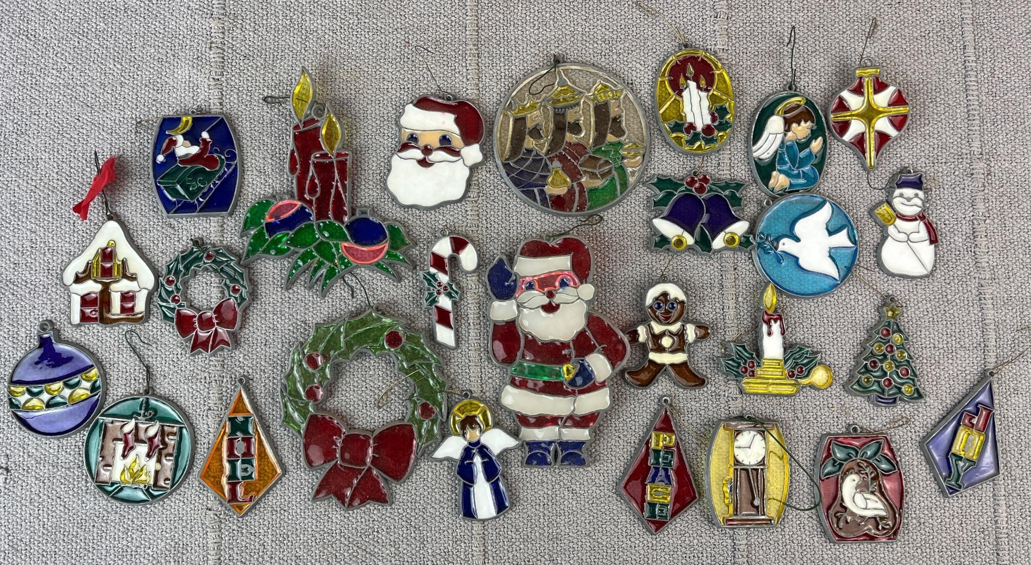 Vintage Stained Glass Ornaments