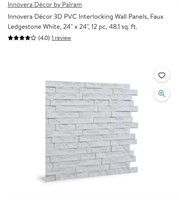 FM7853  Innovera DÃ©cor 3D PVC Interlocking Wall P