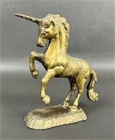 Vintage Solid Brass Unicorn Figurine