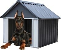 Metal Dog House (33x33x34 in  Grey)