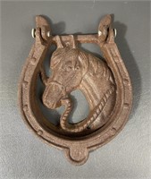 Vintage Cast Iron Horse Head Door Knocker