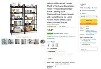 B9140  Industrial Bookshelf, Ladder Shelf 5 Tier