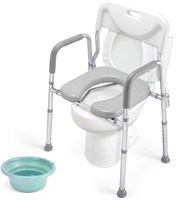 Zler Raised Toilet Seat, 4in1, 300lb