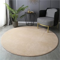 Thick Kids Round Rug - Coral Velvet Area Rugs,