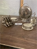 Silver plated serving pieces silverware holders