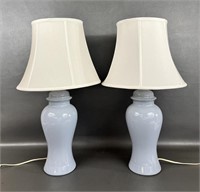Pair of Blue Ginger Jar Table Lamps