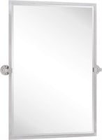 $160  TEHOME Pivot Mirror, Nickel, 28.5x36'