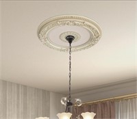 Cream French Petite Round Ceiling Medallion 24 Inc