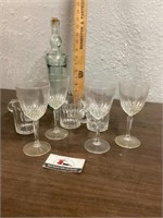Wine glasses and wine bottle from Spain
