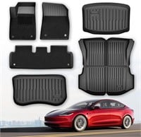 Tesla Model 3 Floor Mats, Trunk Mat for 2017-2023