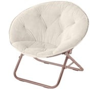 Urban Lifestyle Faux Saucer Chair White/Gold $62