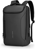 Muzee Waterproof Backpack, 17 Laptop, Grey