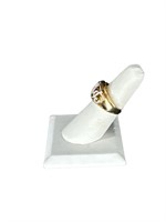 SIZE 7 .925 STERLING WOMENS GOLDTONE RING