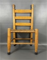 Vintage Ladder Back Wicker Bottom Child’s Chair